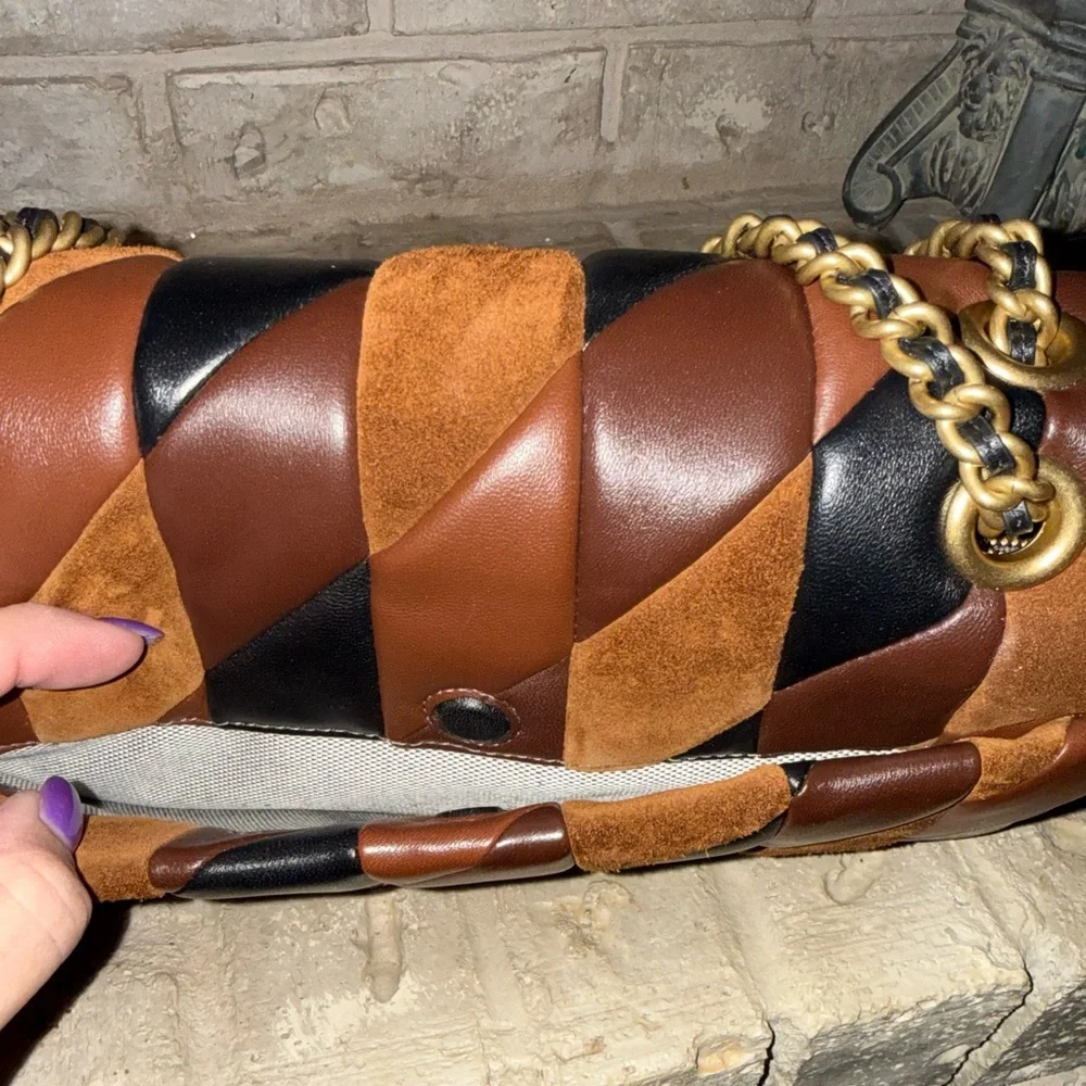 Coach Patchwork Leather Shoulder Bag - Picture 4 of 16